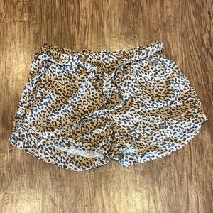Aerie cheetah print stretchy shorts size large